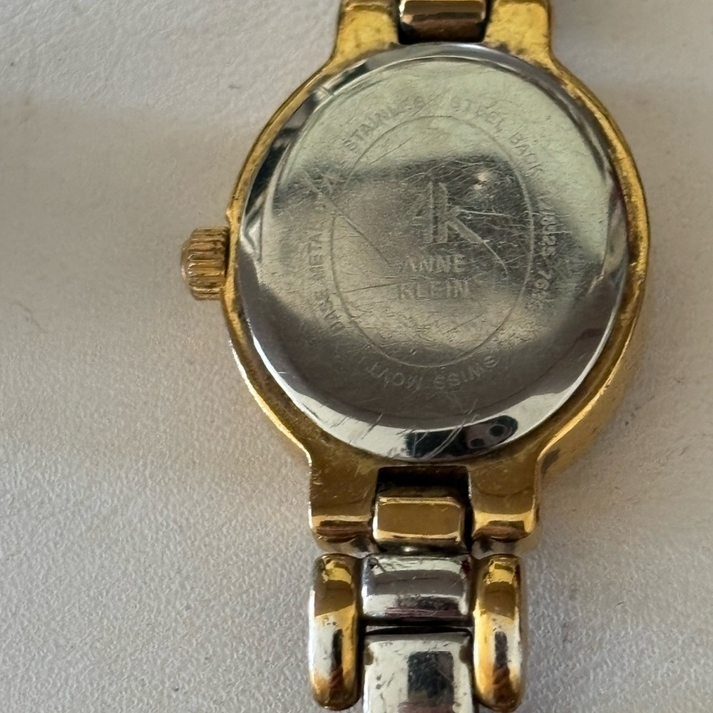 Anne Klein Gold and White Women's Watch - Picture 3 of 9